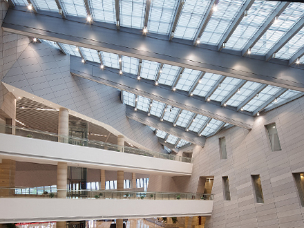 省会地标-长沙博物馆玻璃顶翻转百叶工程